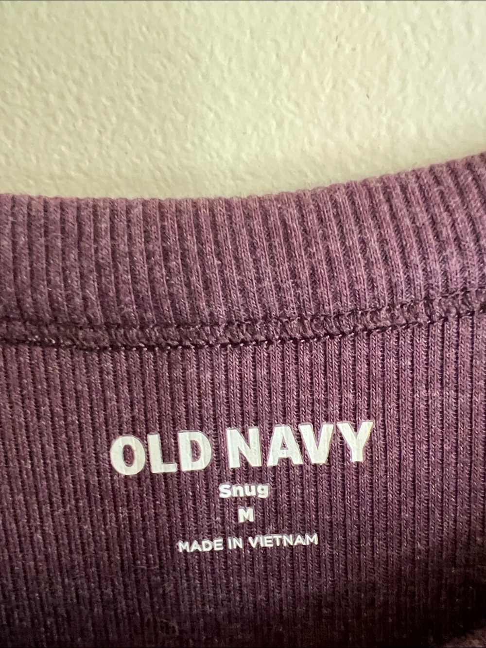 Old Navy Ribbed Long Sleeve Top - Plum - Picture 2 of 2